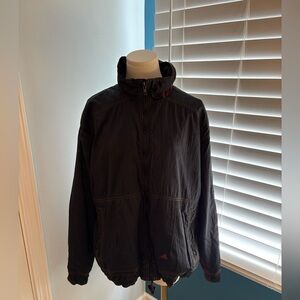 Nike Black and Maroon Jacket. Fleece lined.